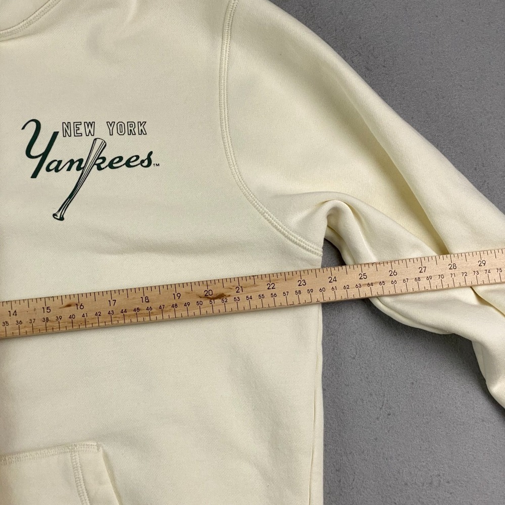 New York Yankees New Era Hoodie Large Cream Embroidered big logo - Picture 14 of 16